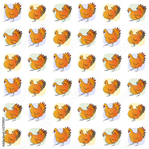 Turkey seamless pattern