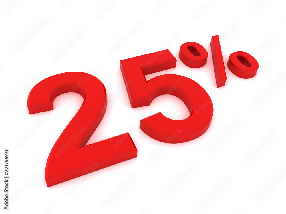 twenty five percent twenty five percent