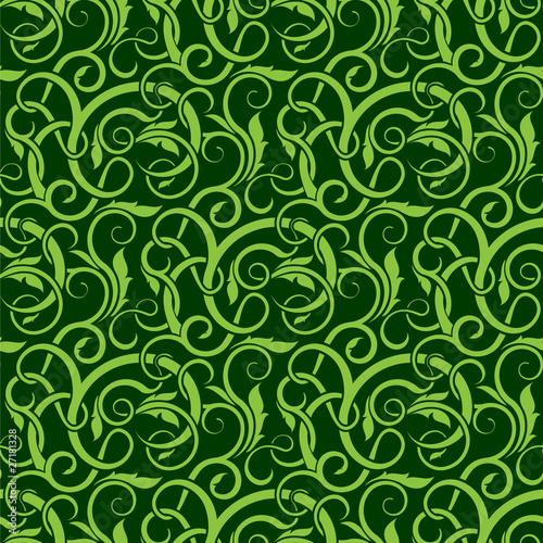 Green seamless wallpaper pattern