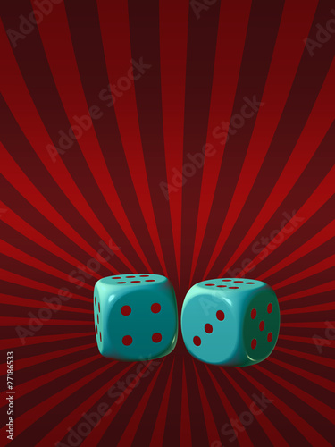 Canvas Print Dice Illustration