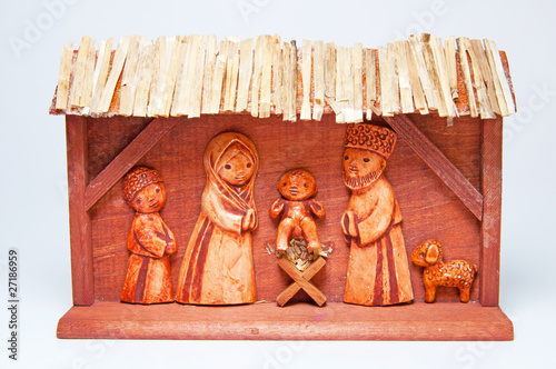Wallpaper Mural Wooden Christmas Crib Torontodigital.ca