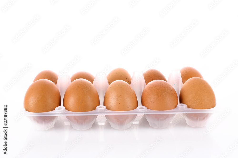 Many eggs isolated on white Many eggs isolated on white