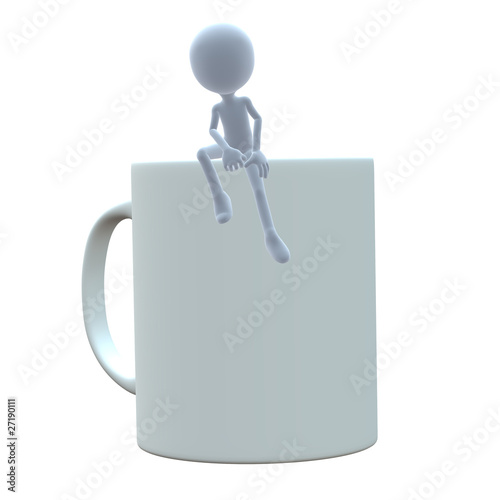 3D Guy Wtih A Coffee Mug