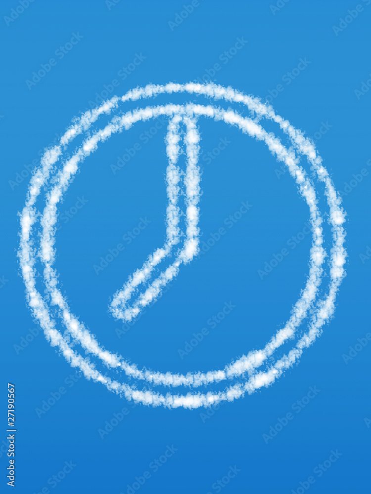 Naklejka premium Cloud symbol on blue sky