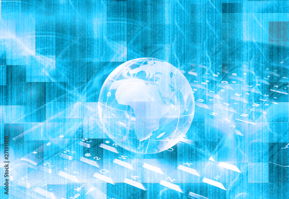 Obraz premium streszczenie świecie internet tło