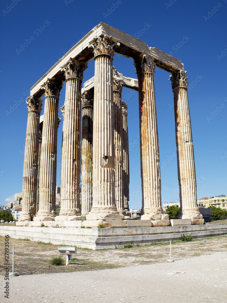 Ruins of Olympian Zeus temple,  Athens Greece