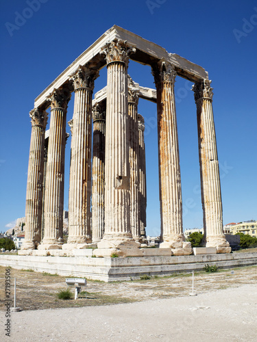Ruins of Olympian Zeus temple, Athens Greece