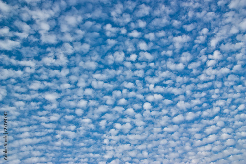 Tableau sur toile Blue sky white clouds