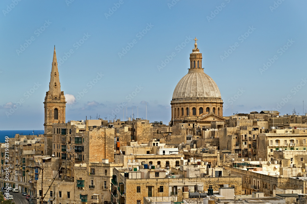 View from Sliema to Valletta. Malta