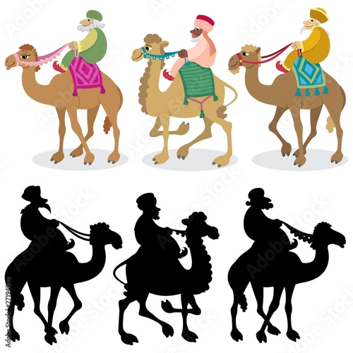 Three Wise Men on White