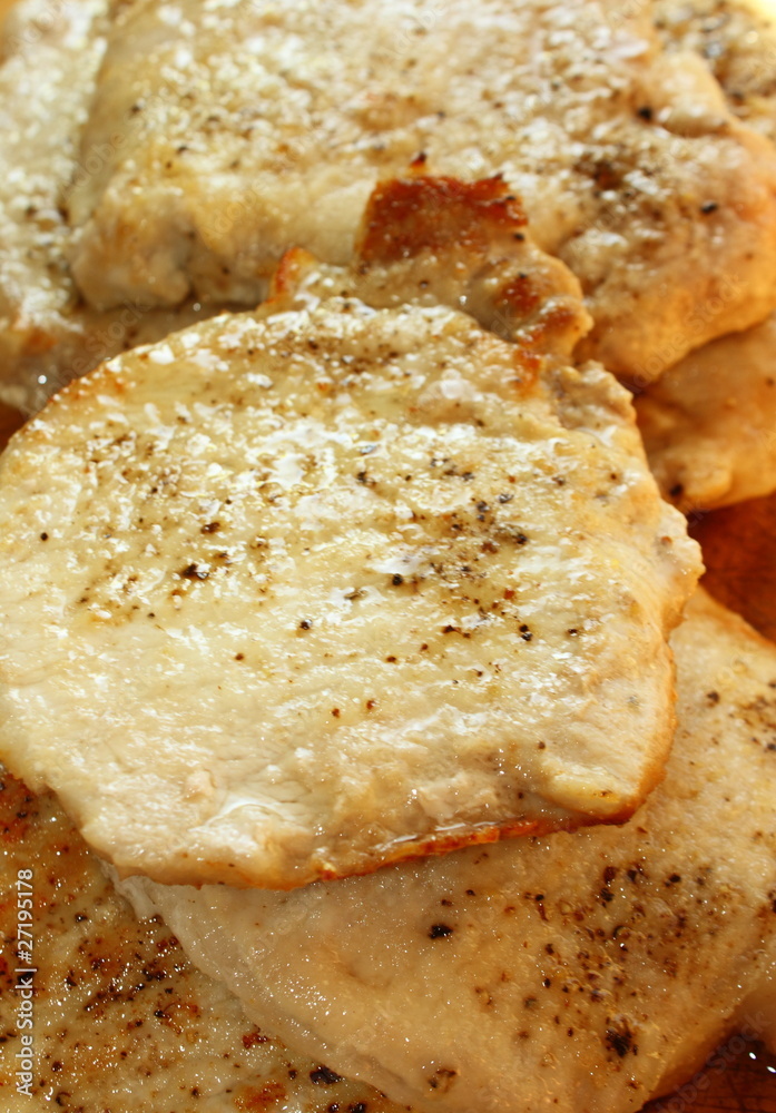 Unpaniertes Schweineschnitzel Unpaniertes Schweineschnitzel