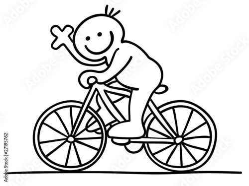figur fährt fahrrad