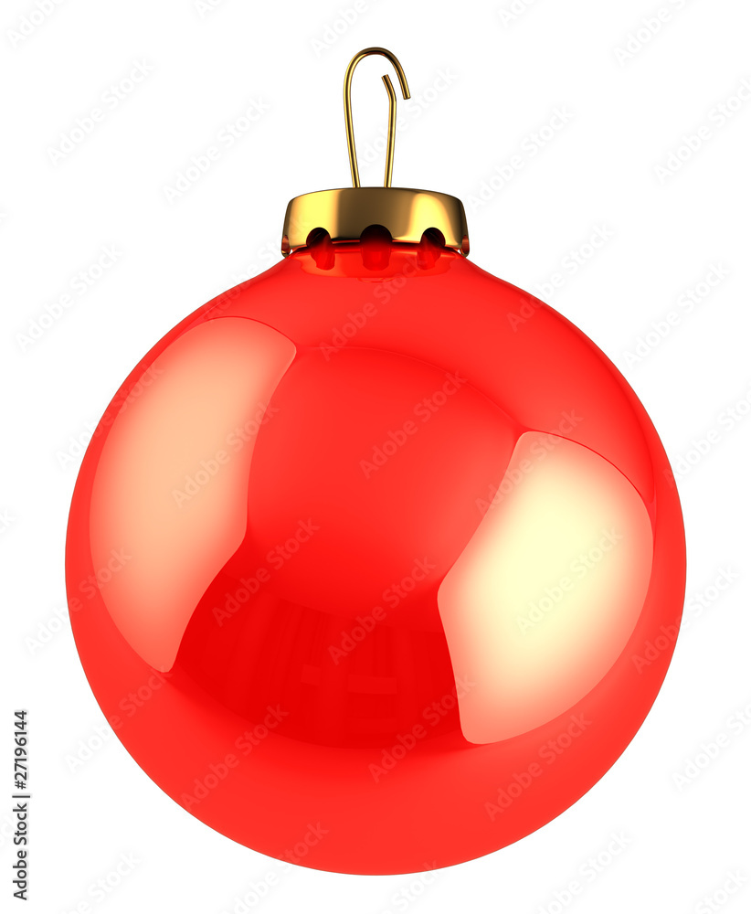 Obraz premium red christmas ball