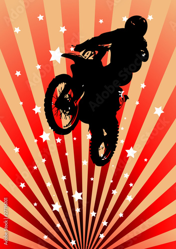 Moto cross rider, with spatters