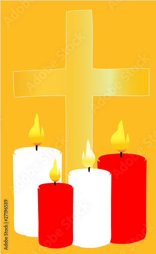Kreuz und Kerzen