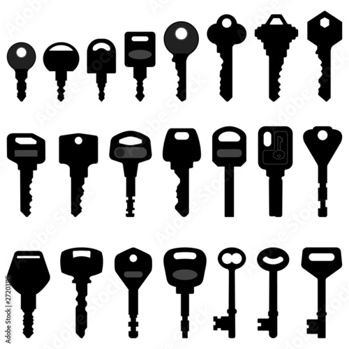 Key Silhouette Vector