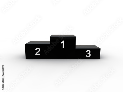 Black 3d podium