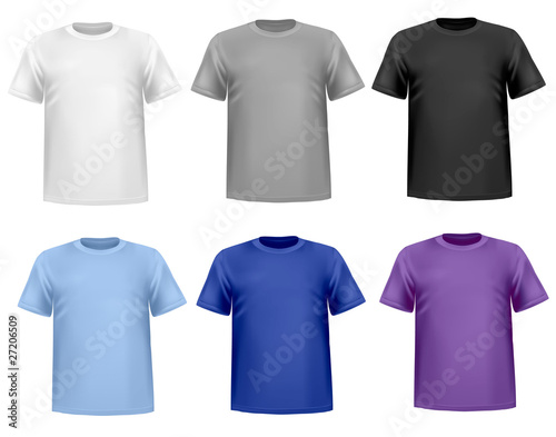 Colored t-shirts. Vector.