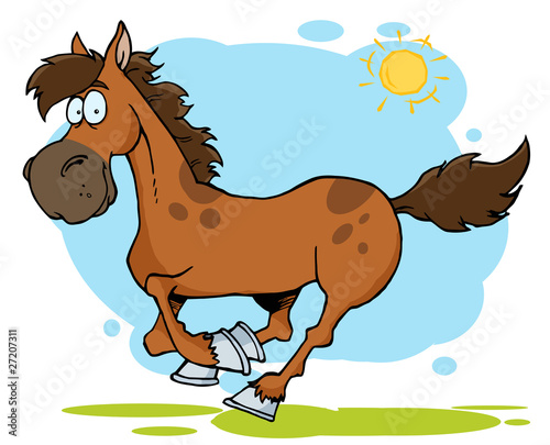 Galloping Cartoon Horse