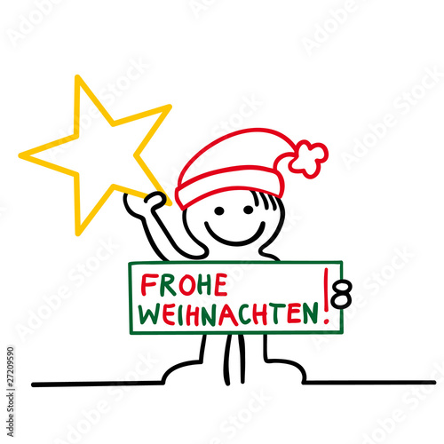 figur mit weihnachtsgruss
