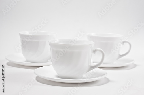Three empty cup