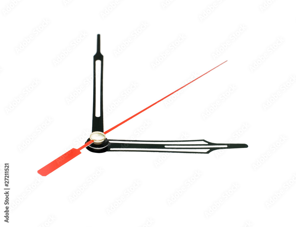 Arrows of clock isolated on white background Arrows of clock isolated on white background