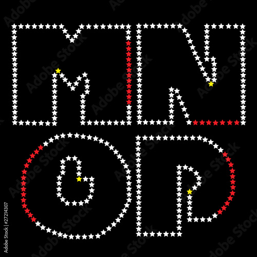 letters M, N, O, P illustration