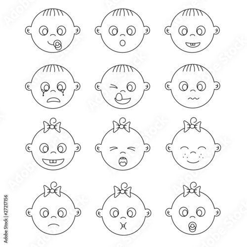 caras expresiones bebe