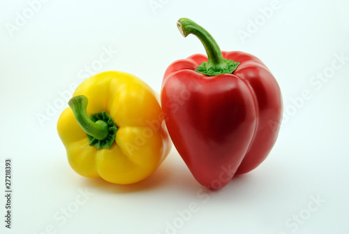 yellow and red bell pepper