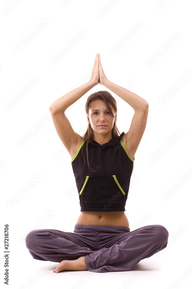 woman doing yoga