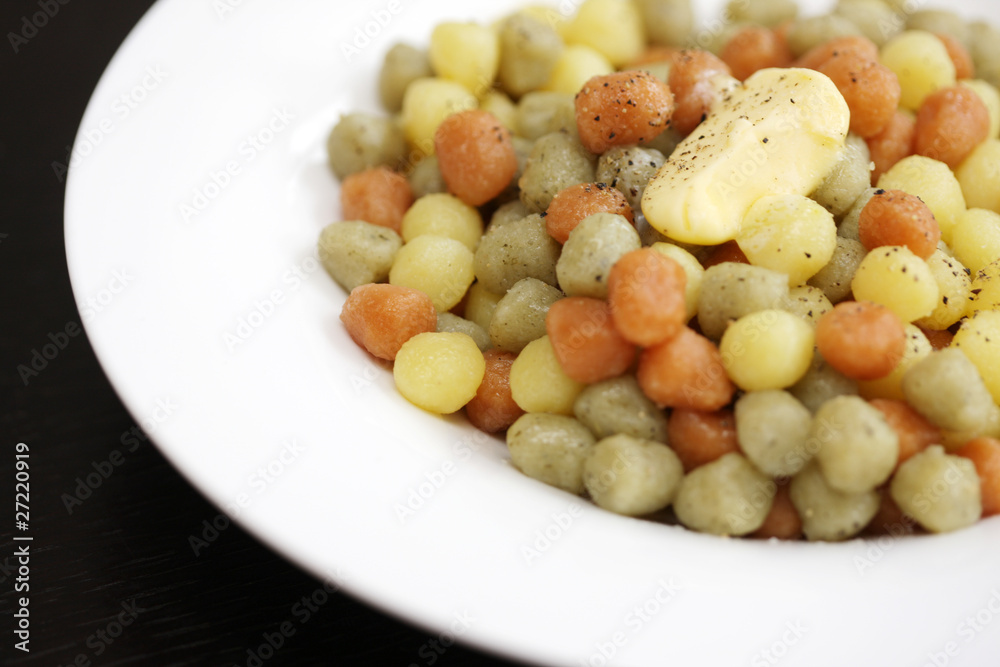Tricolour Baby Gnocchi Tricolour Baby Gnocchi