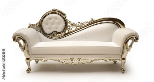 Luxurious sofa isolated on white background