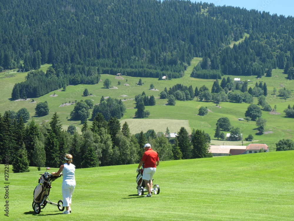 Obraz premium golfeurs en suisse