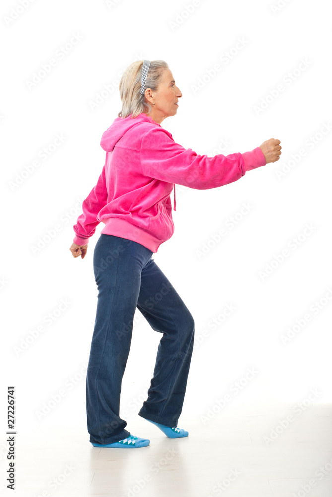 Senior woman workout Senior woman workout