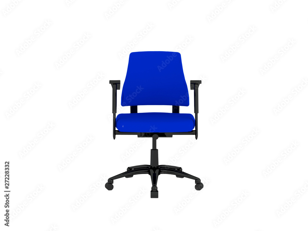 Blue office armchair isolated Blue office armchair isolated
