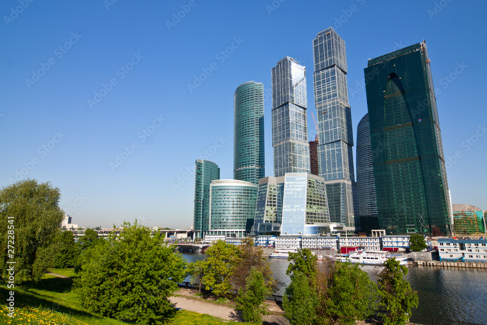 Modern business skyscrapers in Moscow city