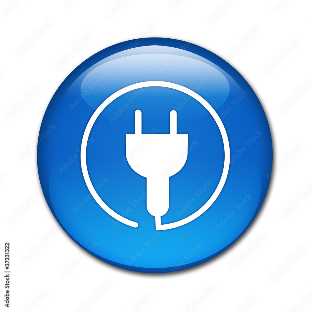Boton brillante enchufe eléctrico Boton brillante enchufe eléctrico