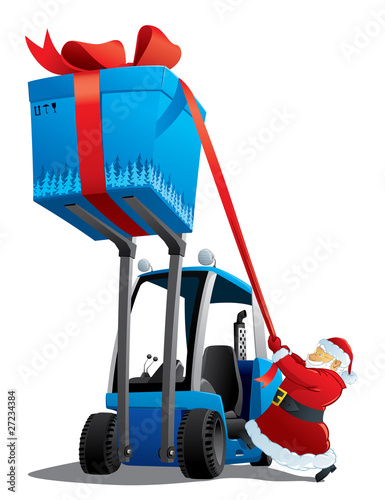 Santa with a christmas loader