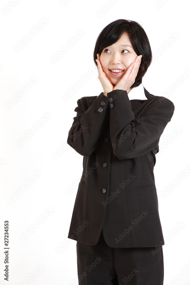 pleased buisiness woman