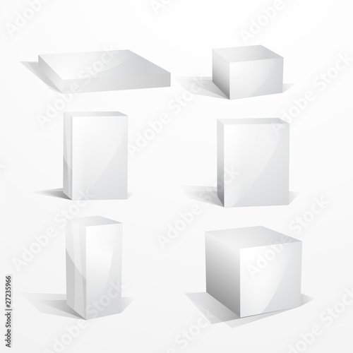 Blank vector white boxes