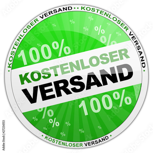 Button Kostenloser Versand grün
