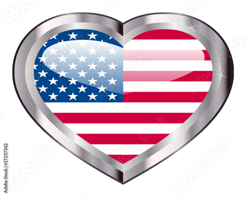 Heart Button -USA