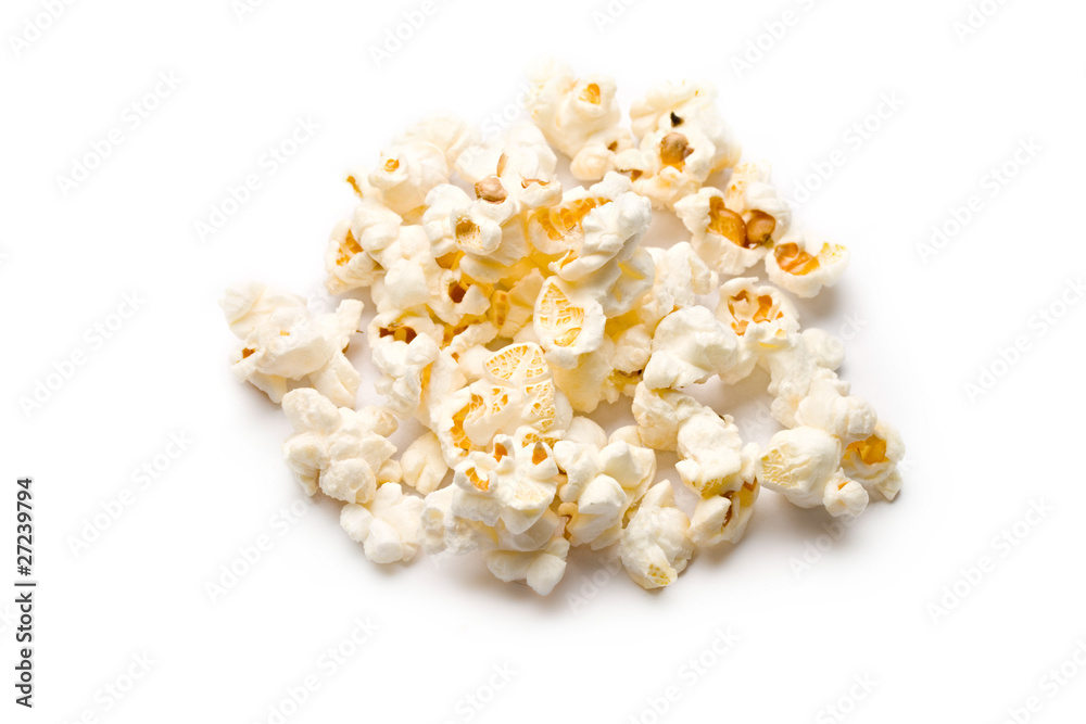 Popcorn isolated on white Popcorn isolated on white