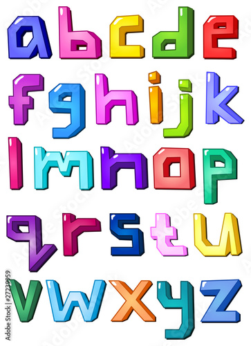 Multicolor small letters
