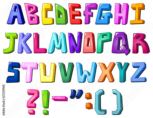 Multicolor letters