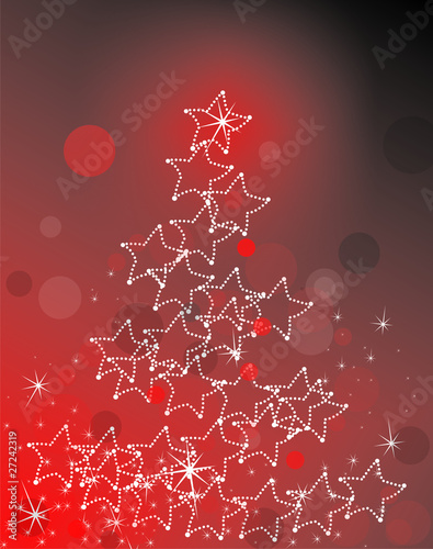 Christmas or New Year  tree from stars