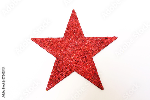 red glitter star