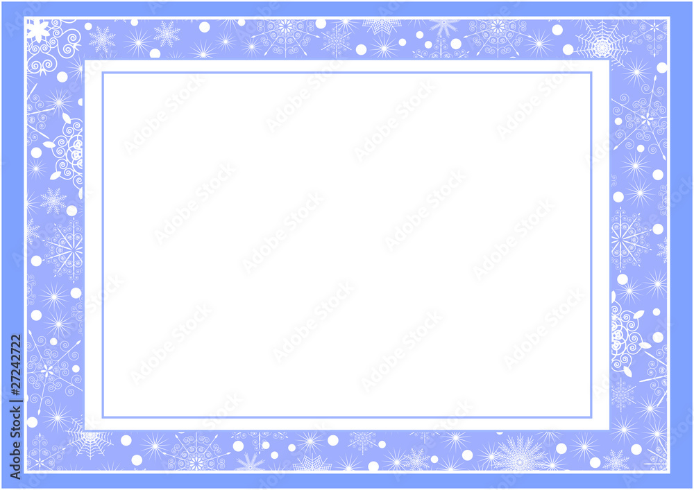 Beautiful Сristmas frame with snowflakes on background Beautiful Сristmas frame with snowflakes on background
