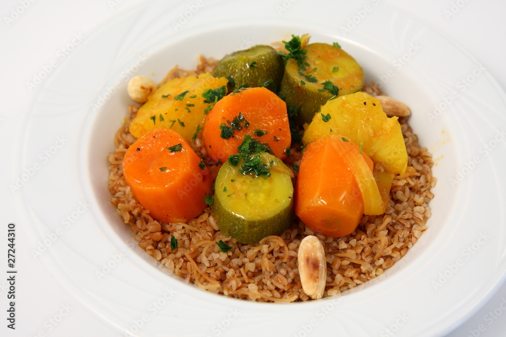 cous cous con mandorle e verdura cotta cous cous con mandorle e verdura cotta