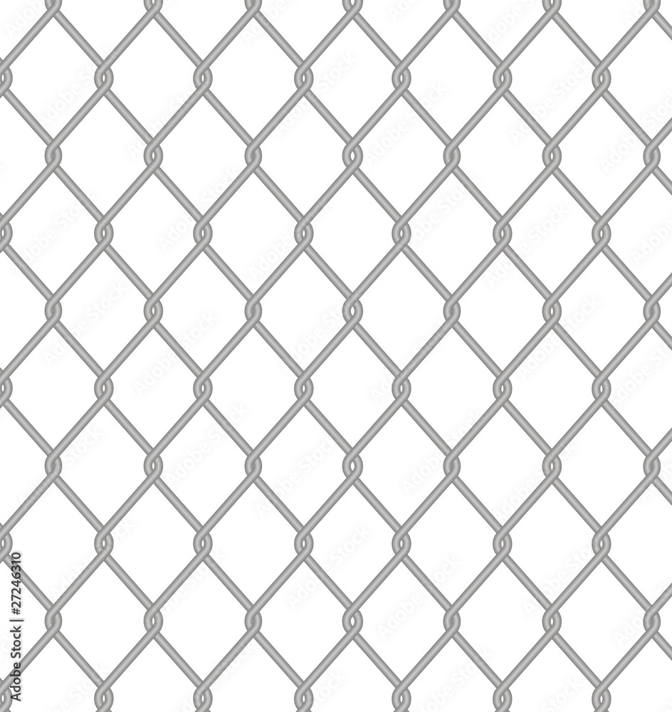 Fototapeta premium Wire fence. Vector.